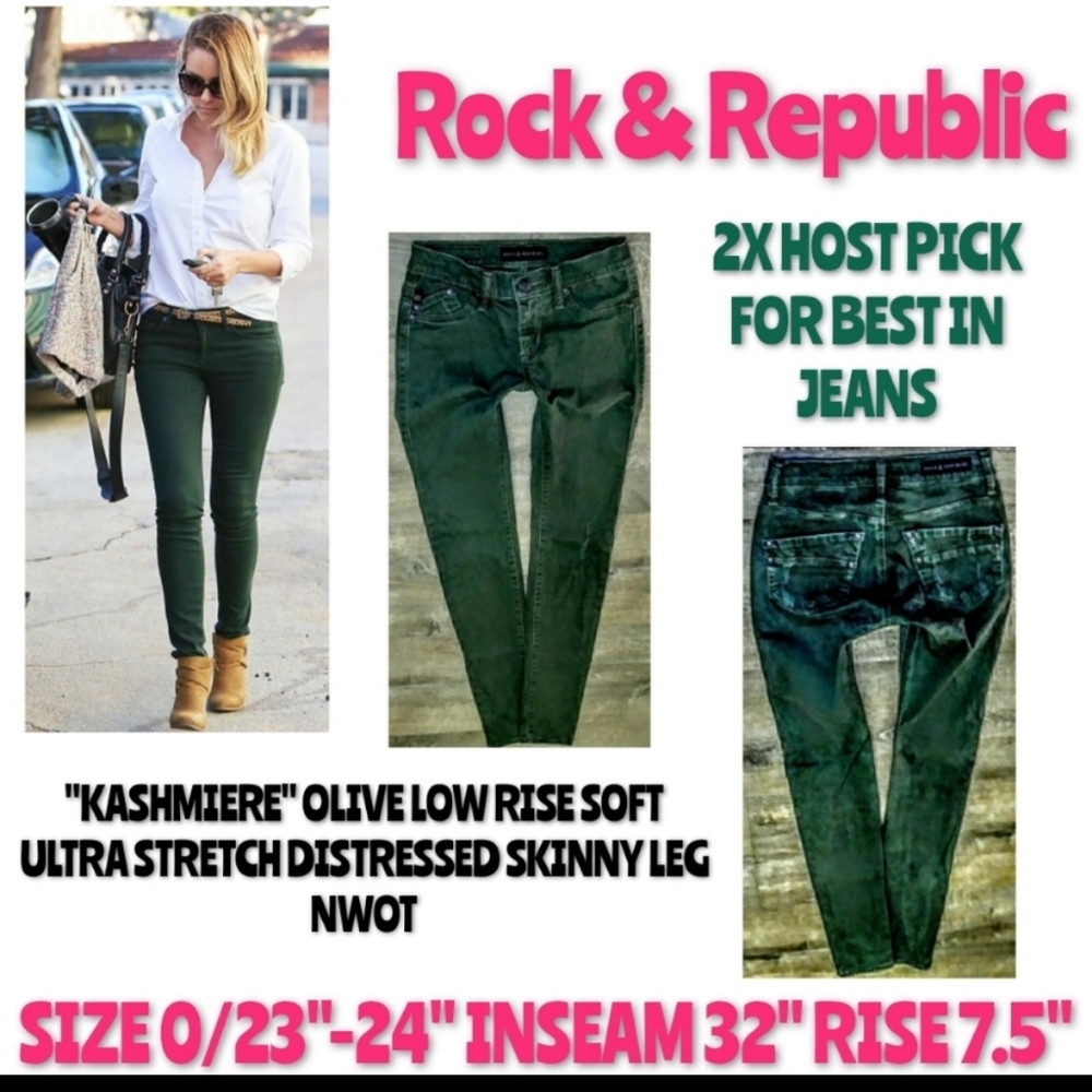 Rock & Republic Jeans Size 0 Kashmiere Skinny Leg - Picture 1 of 10